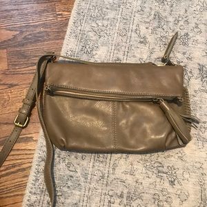 Lucky Brand Olive Green Leather Crossbody